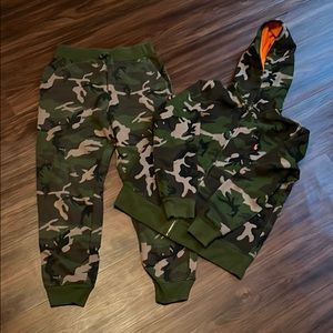 Boys polo camo jogger set